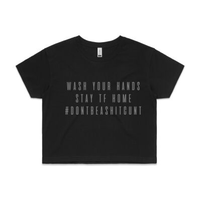 WASH YOUR HANDS women's cropped tee Thumbnail